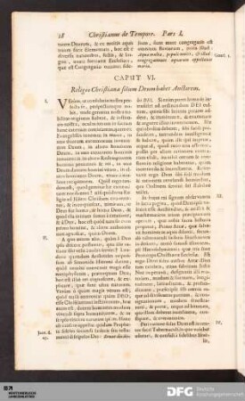 Caput VI. Religio Christiana solum Deum habet Auctorem.
