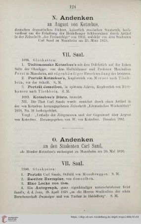 N. Andenken (Nr. 1098 - 1099)