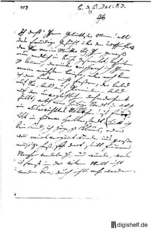 109: Brief von Caroline von Klencke an Johann Wilhelm Ludwig Gleim