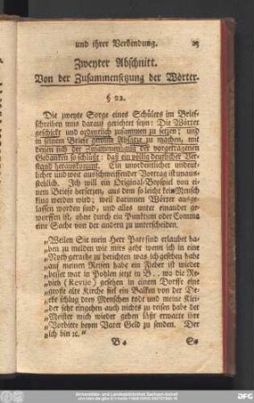 Zweyter Abschnitt. Von der Zusammensetzung der Wörter.