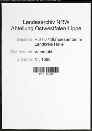 Namensverzeichnis Versmold, Todesfälle
