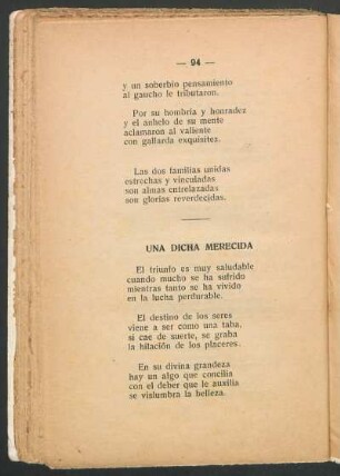 Una dicha merecida