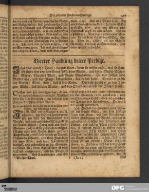 Vierter Handlung dritte Predigt (Die zehende Paßions-Predigt).