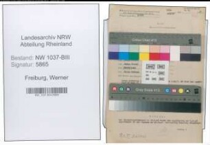 Entnazifizierung Werner Freiburg , geb. 11.06.1897 (Elektromeister)