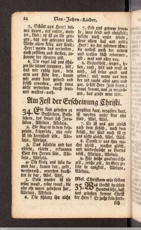 Am Fest der Erscheinung Christi.