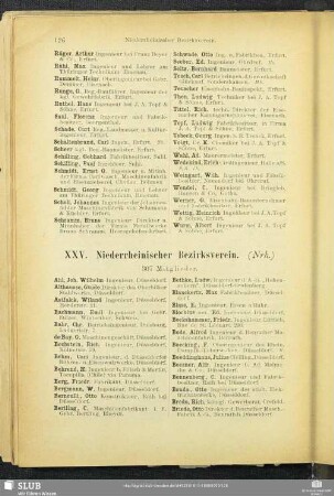 XXV. Niederrheinischer Bezirksverein.