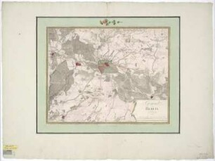 Karte der Gegend von Berlin, 1:165 000, Kupferstich, 1786