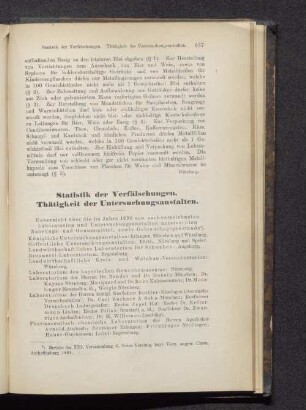 Statistik der Verfälschungen. Thätigkeit der Untersuchungsanstalten.