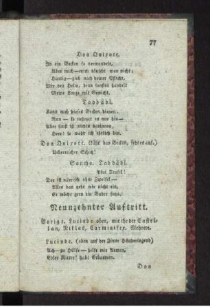 Neunzehnter Auftritt. Vorige. Lucinde oben, mit ihr der Castellan, Niklas, Carminifer