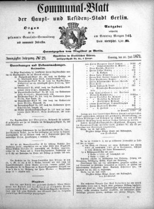 1879,29: No. 29, 20. Juli 1879
