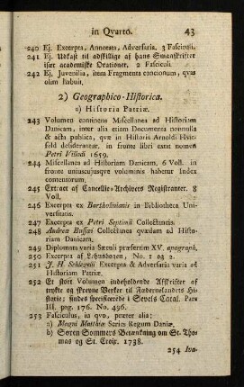 43-54, 2) Geographico-Historica.