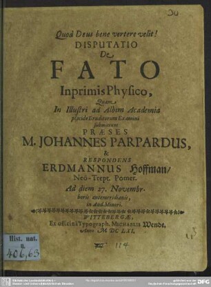 Disputatio de fato