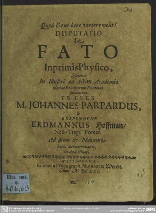 Disputatio de fato