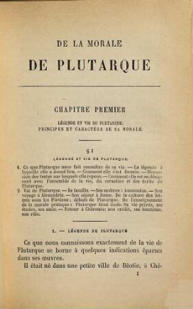 De la morale de Plutarque : [Plutarchus]
