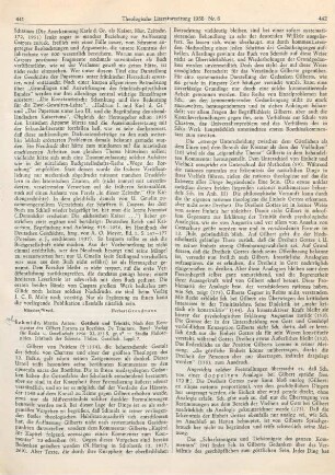 441-443 [Rezension] Schmidt, Martin Anton, Gottheit und Trinität