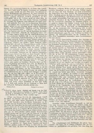 441-443 [Rezension] Schmidt, Martin Anton, Gottheit und Trinität