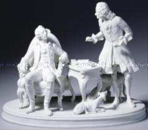 Figurengruppe "Friedrich II. und Voltaire"