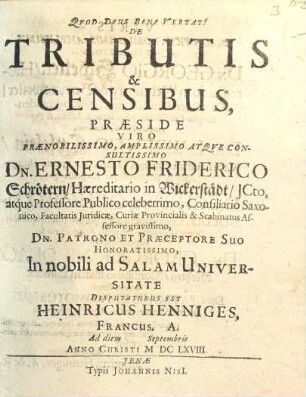 De tributis et censibus