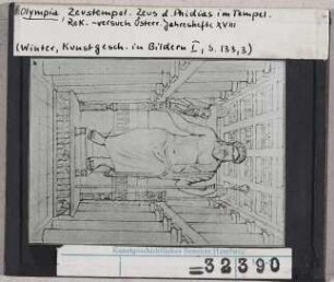 Olympia: Zeustempel, Statue des Zeus von Phidias, Rekonstruktionsversuch Österreich. Jahreshefte XVIII