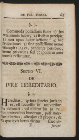 Sectio VI. De Iure Hereditatio