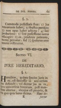 Sectio VI. De Iure Hereditatio