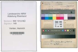 Entnazifizierung Heinrich Venten , geb. 20.12.1887 (Friseur)