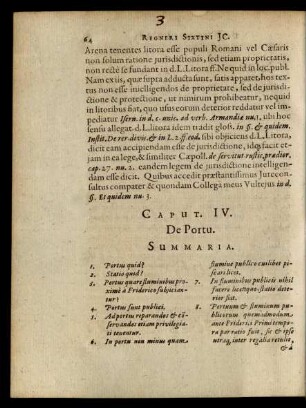 Caput. IV. De Portu