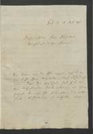 Brief von Johann Georg Schneider an Johann Jacob Kohlhaas