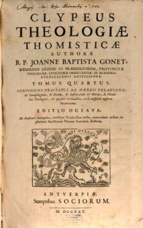 Clypeus theologiae Thomisticae. 4