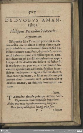 De Duobus Amantibus