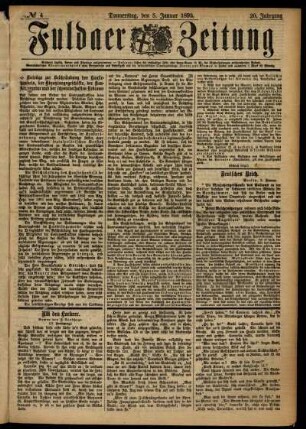 Ausgabe vom Donnerstag, den 05. Januar 1893.