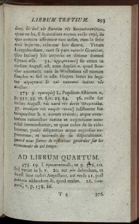 Ad Librum Quartum.