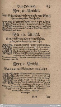 Der 112. Artickel. Wenn man mit Schmeltzen anlassen sol.