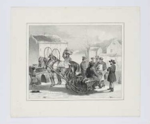 Trainaux publics, Blatt 12 der Folge "Attelages Russes"