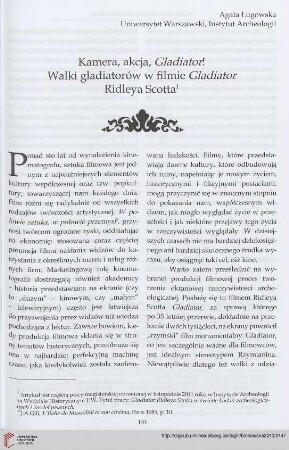 Kamera, akcja, Gladiator! Walki gladiatorów w filmie Gladiator Ridleya Scotta