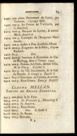 Claude Mellan. Toutes De Belles Epreuves