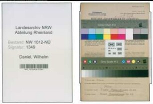 Entnazifizierung Wilhelm Daniel , geb. 23.03.1913 (Bankangestellte)
