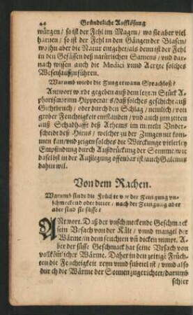 Von dem Rachen.