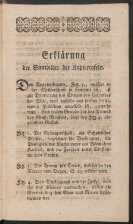 Erklärung der Sinnbilder der Kupfertafeln