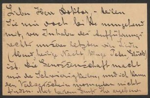 Brief an Ludwig Strecker  und B. Schott's Söhne : 04.03.1914