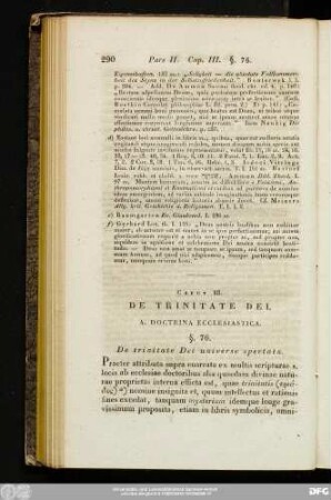 Caput III. De Trinitate Dei.