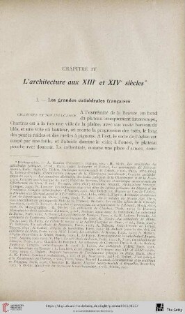 Chapitre IV: L'architecture aux XIIIe et XIVe siècle