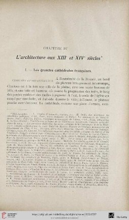 Chapitre IV: L'architecture aux XIIIe et XIVe siècle