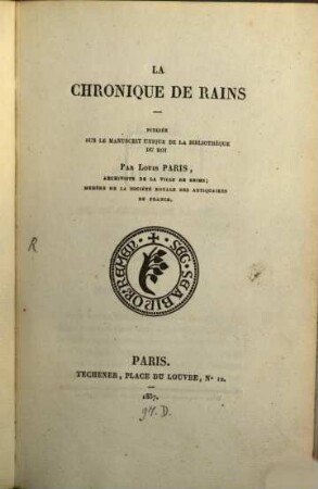 La Chronique de Rains