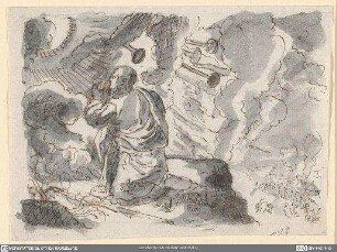Gott erscheint Mose auf dem Berg Sinai