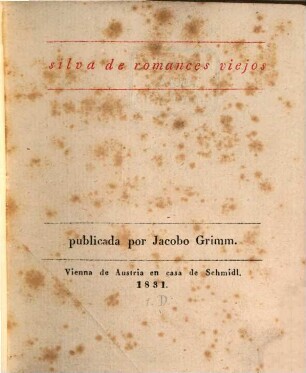 Silva de romances viejos