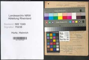 Entnazifizierung Heinrich Hurtz , geb. 28.08.1890 (Stellmacher)