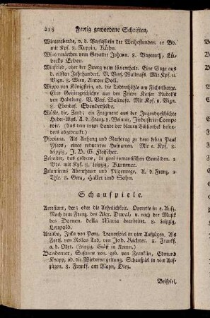 Schauspiele.