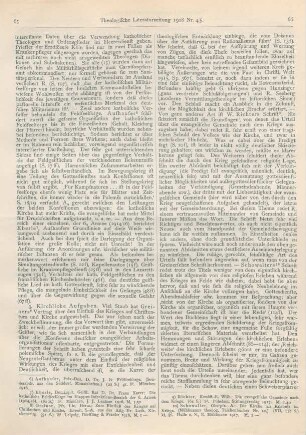 65 [Rezension] Eberle, Franz Xaver, Die katholische Feldseelsorge im Etappen-Inspektions-Bereich der 6. Armee (1914/16)