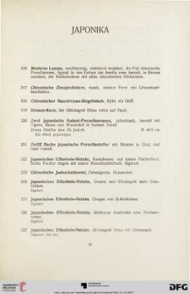 Japonika (Nr.316-333)